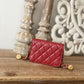 Chanel Clutch With Chain Red For Women, Women’s Bags 4.8in/12.3cm