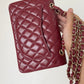 ChanelSmall Classic Handbag Dark Red For Women, Women’s Bags 9.1in/23cm