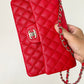 ChanelSmall Classic Handbag Red For Women, Women’s Bags 9.1in/23cm