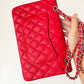 ChanelSmall Classic Handbag Red For Women, Women’s Bags 9.1in/23cm