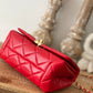 CHL Classic Diamond Flap Bag Red For Women, Women’s Bags 9.1in/23cm