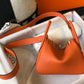 HM Lindy Mini Clemence Bag Orange For Women, Women’s Handbags, Shoulder And Crossbody Bags 7.5in/19cm