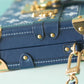 LV Petite Malle Jacquard Since 1854 Blue For Women, Women’s Handbags, Shoulder Bags And Crossbody Bags 7.5in/19cm LV 