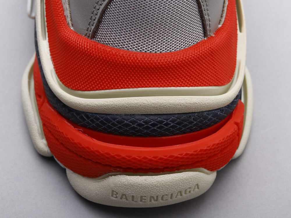 BL - Bla Triple S Gray and Red Sneaker