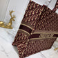DI Large Book Tote Brown For Women 16.5in/42cm CD M1286ZRIW