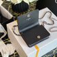 ChanelWoc Camellia Black Bag For Women 12cm/4.5in