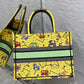 DI Medium Book Tote Yellow Multicolor, For Women, Women’s Handbags 14in/36cm CD