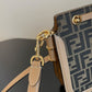 FI Touch Brown FF Fabric Bag For Woman 19cm/7.5in 8BT349AGY6F1FSM