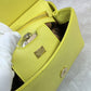 DG Medium Sicily Handbag In Dauphine Yellow For Women 10.2in/26cm DG
