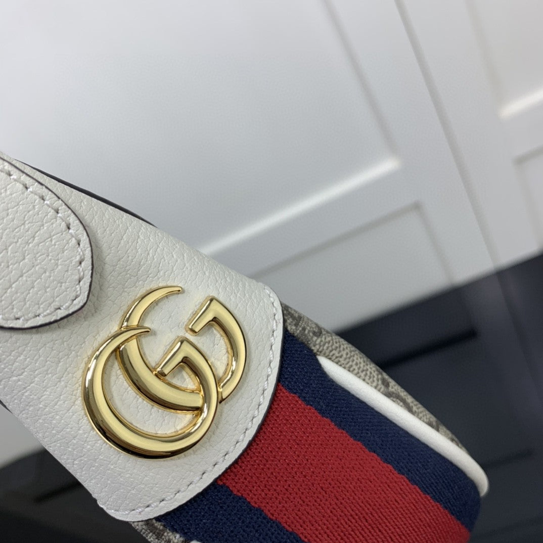 gg Ophidia gg Mini Bag Beige And Ebony gg Supreme Canvas For Women 7.9in/20cm gg 658551 96IWG 9794