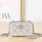 Chanel Crystal Small Vanity with Chain White/Silver Bag For Women 10cm/4in