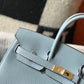 HM Birkin Blue Jean For Women Gold-Toned Hardware 11in/30cm
