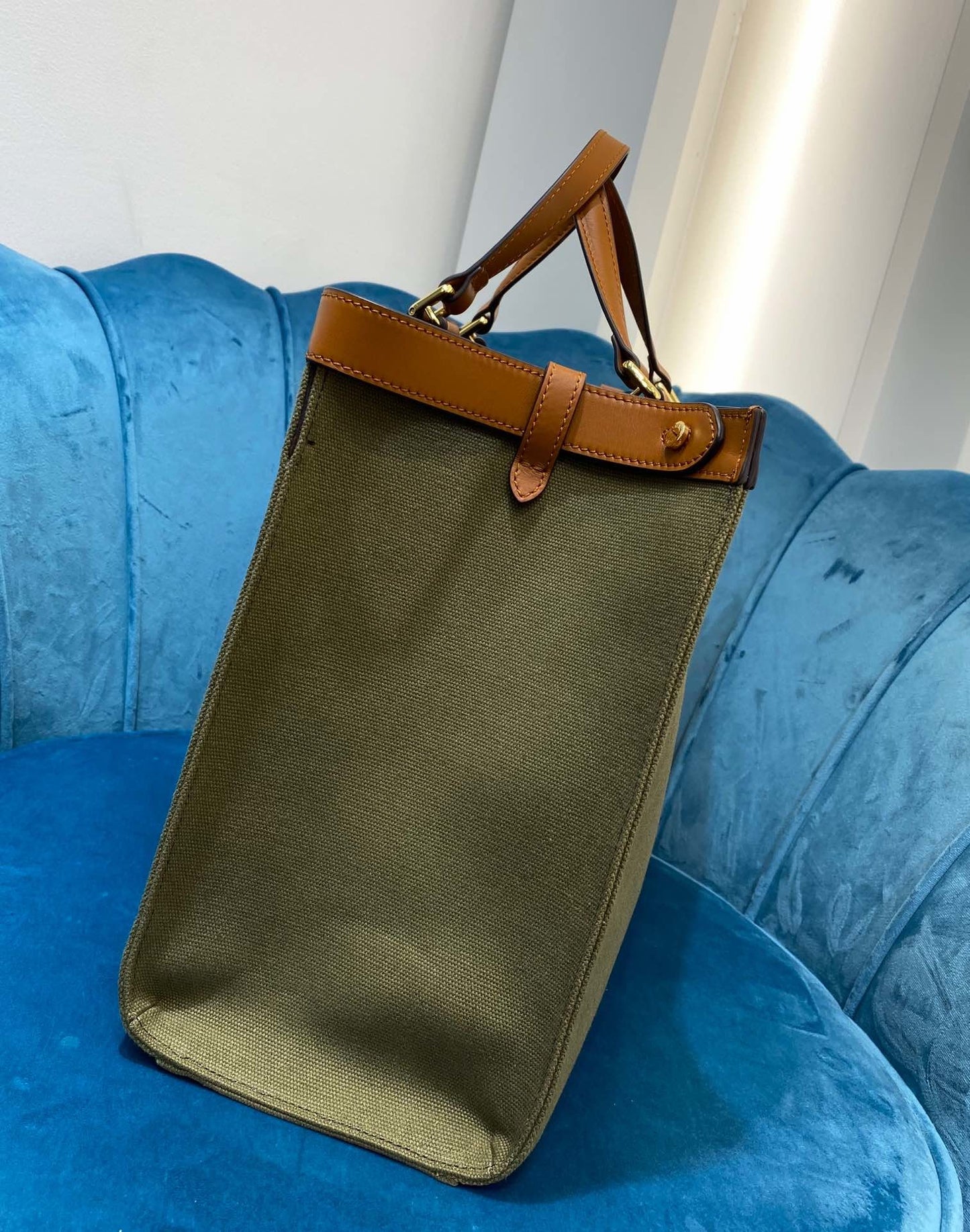 FI Peekaboo x Tote Bag Khaki For Women, Women’s Bags 15.7in/40cm FF 8BH374