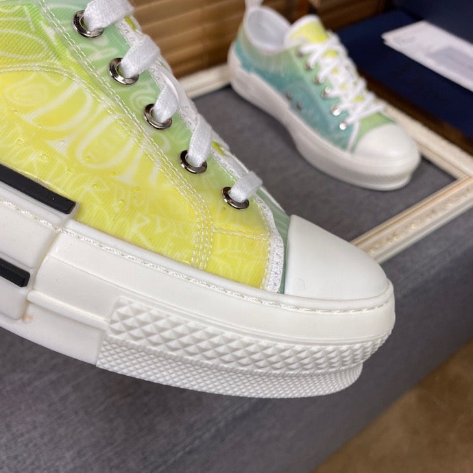 BL - DIR B23 White and Yellow LOW-TOP SNEAKER