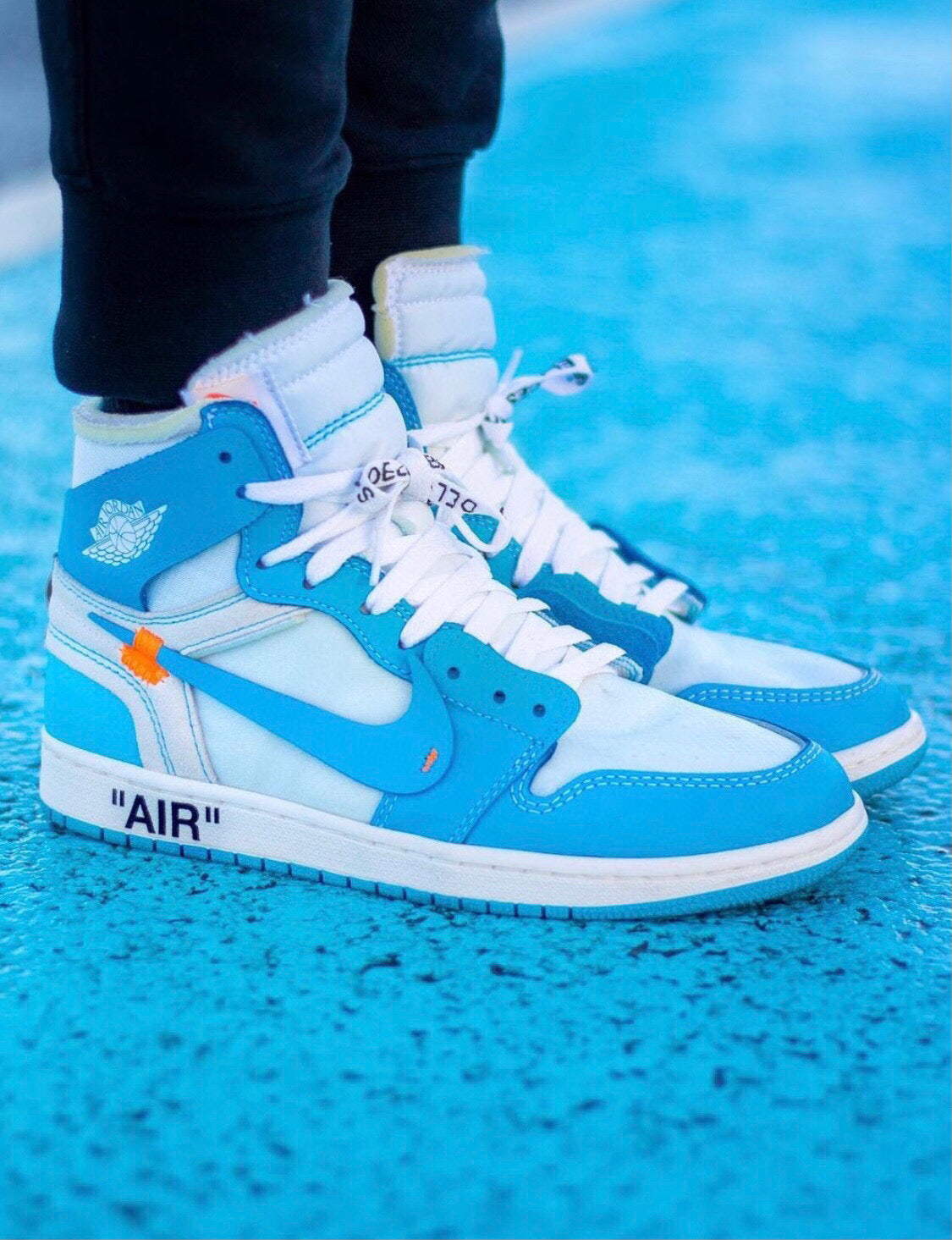 BL - OW x AJ1 High North Carolina Blue
