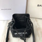 Balen Navy Cabas Linen Crossbody Bag In Black, For Women,  Bags 9.8in/25cm