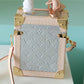 LV The Camera Box Monogram Empreinte By Nicolas Ghesquiere Light Blue/Light Pink For Women,  Shoulder And Crossbody Bags 6.3in/16cm LV