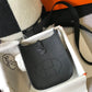 HM Mini Evelyne Black For Women Silver Color Hardware 7in/18cm