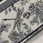DI Medium Book Tote Blue Toile de Jouy Flowers Embroidery, Blue, For Women Women’s Handbags, Shoulder Bags, 42cm CD M1286ZTQW_M808