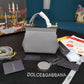 DG Small Sicily Bag In Dauphine Gray For Women 7.5in/19cm DG