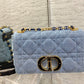 DI Medium Caro Bag Blue , For Women, Women’s Handbags 25.5cm/10in CD M9242WTJF_M928