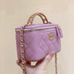 ChanelSmall Vanity Case Purple For Women 6.7in/17cm AS3171
