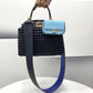 FI Peekaboo Mini Navy Blue Braided Bag For Woman 18cm/7in
