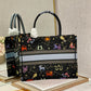 DI Medium Book Tote Black Multicolor, For Women, Women’s Handbags 14in/36cm CD M1296ZRTY_M911