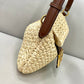 FI Small Croissant Hobo Bag Raffia For Women, Women’s Handbags, Shoulder Bags 11.4in/29cm FF 8BR790AFGJF1E1B