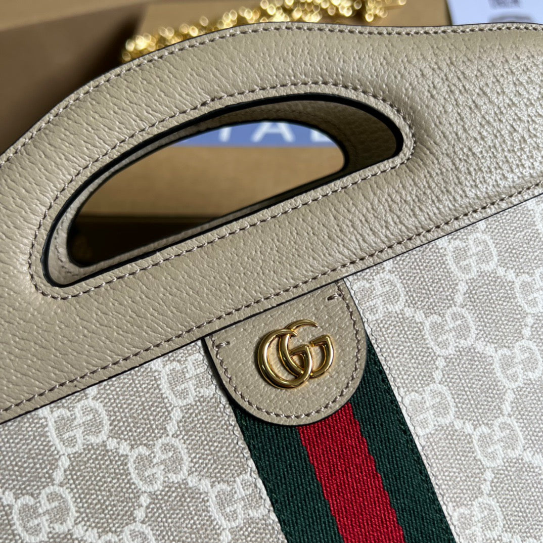 gg Ophidia Small Tote With Web Beige For Women, Women’s Bags 10in/26cm gg