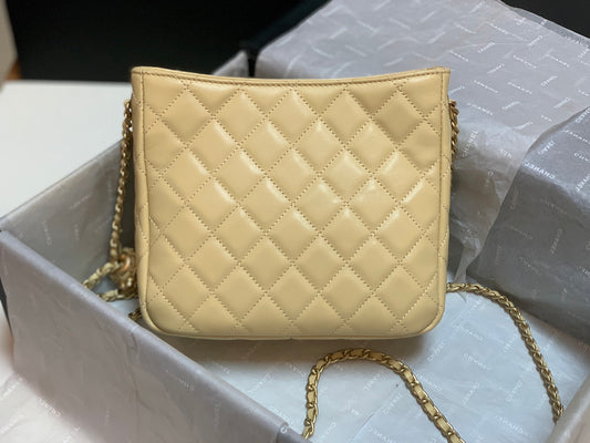 ChanelHobo Handbag Beige Bag For Women 16cm/6in