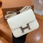 HM Constance 23 Epsom White For Women, Handbags, Shoulder Bag 9in/23cm