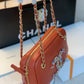 CHL Camera Cubic Diamonds Brown Bag For Women 12.5cm/4.9in