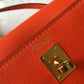 HM Kelly Orange For Women Gold Toned Hardware 8.7in/22cm