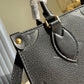 LV OnTheGo PM Tote Bag Monogram Empreinte Black For Women, Women’s Handbags, Shoulder And Crossbody Bags 9.8in/25cm LV M45653