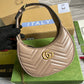 gg Marmont Half Moon Shaped Mini Bag Beige For Women, Women’s Bags 8.5in/22cm gg