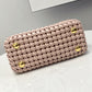 FI Peekaboo Mini Pale Pink Braided Bag For Woman 18cm/7in