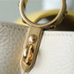 LV Capucines BB Taurillon Creme Beige/ Plume Yellow Berlingot For Women, Women’s Bags, Shoulder And Crossbody Bags 10.6in/27cm LV