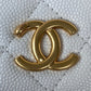 Chanel Clutch With Chain Gold Hardware Grained Shinny White For Women, Women’s Handbags, Shoulder Bags 4.7in/12cm AP2857