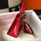 HM Kelly Red For Women Gold Toned Hardware 7.8in/20cm
