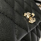 Chanel Classic Mini Flapbag Top Handle Black For Women 7.5in/19cm