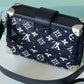 LV Petite Malle Monogram Jacquard Denim Navy Blue For Women,  Shoulder And Crossbody Bags 7.9in/20cm LV 