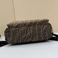 FI Backpack In Brown FF Vertigo Fabric Bag For Woman 30cm/12in