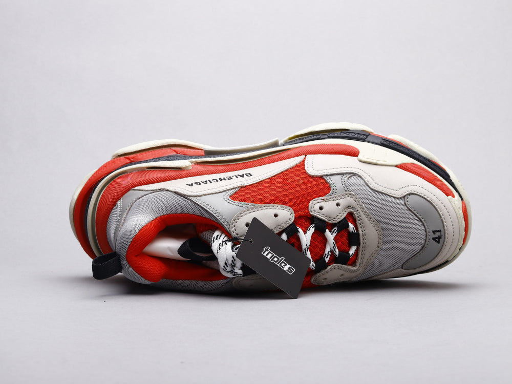 BL - Bla Triple S Gray and Red Sneaker