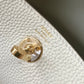 HM Lindy Mini White Togo Bag With Gold Hardware For Women, Women’s Handbags, Shoulder And Crossbody Bags 7.5in/19cm