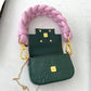 FI Nano Baguette Maxi Handle Pink and Green Bag For Woman 6.5cm/2.5in