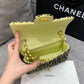 ChanelMini Yellow Tweed Flap Bag For Women 20cm/7.5in