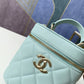 ChanelVanity Case Gold Hardware Light Green For Women, Women’s Handbags, Shoulder Bags 9.4in/24cm 