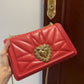 DG Large Devotion Bag In Quilted Nappa Red For Women 10in/26cm DG BB6651AV96787124