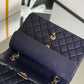 Chanel Classic Handbag 26cm Dark Blue For Women A01112
